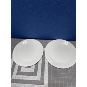 2 Corning Corelle Winter Frost Solid White 10.25" Dinner Plate Dish Utensil Mark